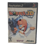 Playstation 2 Jogo Raro Worms 3d  Orig Usado Sem Manual 