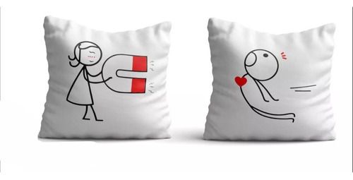 Almohadones Pareja Enamorados Regalo Novios 