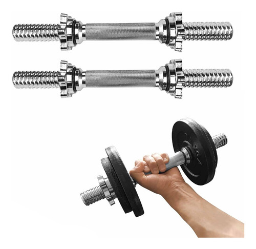 Par Barras Cortas Para Mancuernas Ajustables 30 Mm Gym Tayga