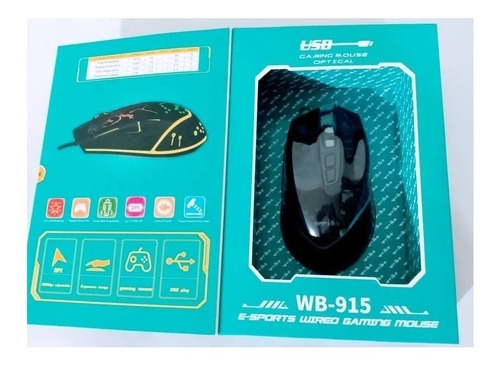 Mouse Gamer 7 Botones Optico Usb 2400 Dpi Retroiluminado