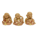 Enfeite Decoração Trio De Buda Bebê
