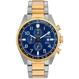 Reloj Citizen 61290 An3654-50l Hombre Acero Wr100 Color Del Fondo Azul 61290