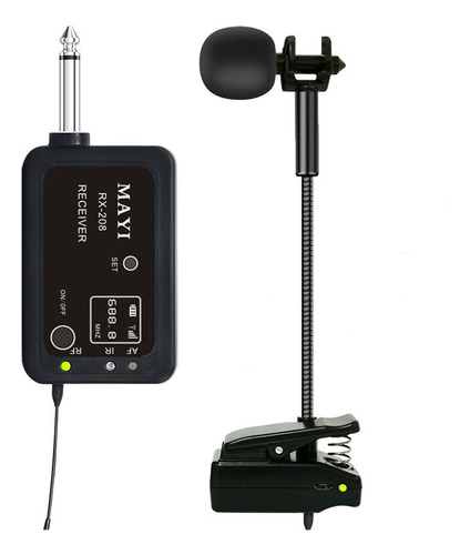 Micrófono Inalámbrico Pick Up Transmitter Para Saxofón Uhf