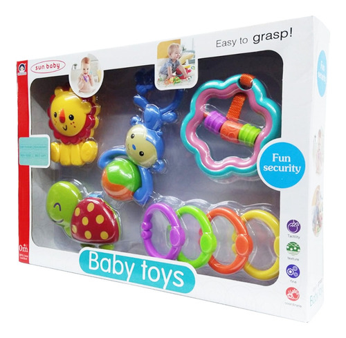 Juego Sonajeros Para Bebe Animalitos Estimulación Baby Toys 