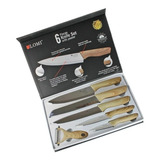 Set X6 Juego De Cuchillos Lujo + Pelador Cocina Profesional