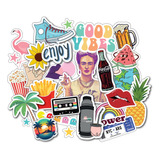 Stickers Calcos Frida Moda Good Vibes X28 Para Termo Compu