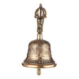 Campana Budista Tibetana De Bronce Con Acolchado Vajra