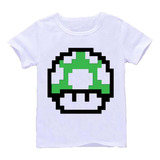 Remera Blanca Adultos  8 Bits Pixeles Pixel R31