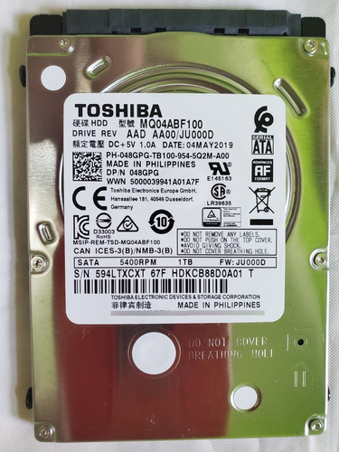 Disco Hdd Toshiba 1tb. Mq04abf100 Notebook,playstation