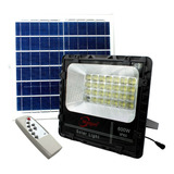 Reflector Solar Led 600w Potente Panel Y Control Remoto Hd Color De La Carcasa Negro