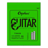 Cuerdas Orphee Tx620 Para Guitarra Acústica, 10 Unidades