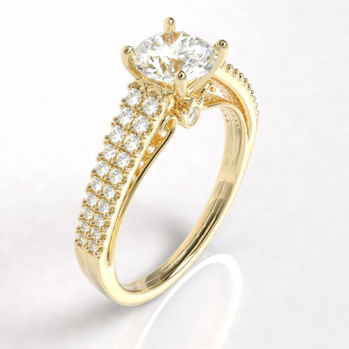 Anillo De Compromiso Oro Amarillo S-2118 14k