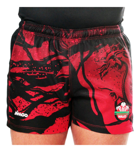 Short De Rugby Imago Gales 2023 Niños Wales Resistente 