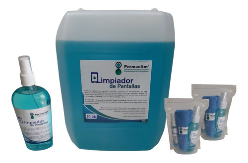 Kit Limpiador De Pantallas Y Lentes Permaclim 10 Lts 640ml