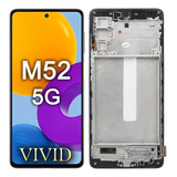 Tela Lcd Display Frontal Para Galaxy M52 5g Vivid Com Aro