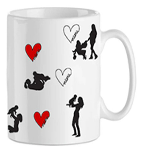 Taza Regalo Tazón Sublimado Mamá Corazón Día De La Madre