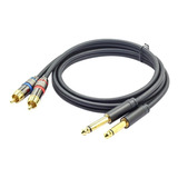 Cable 2 Plug 6,3 Mono A 2  Rca Mono 