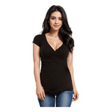 Embarazada Casual Confort V-neck Mangas Cortas