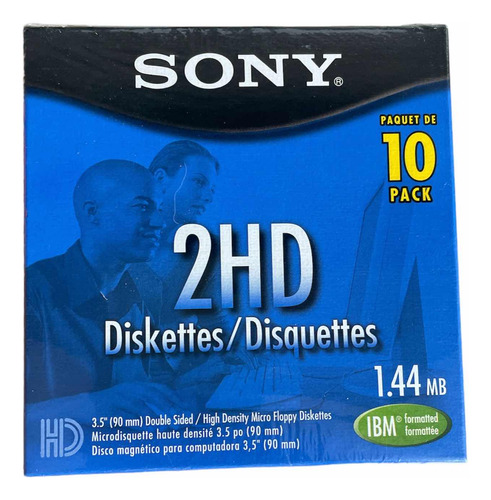Caja Disquete / Diskette 1,44mb Sony X10 Unidades Sellados