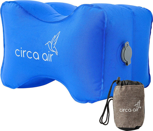 Almohada De Pierna Inflable Portatil Azul