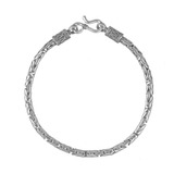 Pulseira Masculina De Bali P. Peruano Em Prata 925