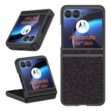 Funda Para Motorola Razr 40 Ultra Con Purpurina Negro 