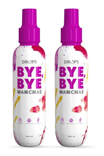 Quitamanchas Bye Bye Drops X2 - mL a $230