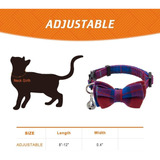 Breakaway Cat Collar With Bell And Removable Bowtie - 3 Pcs