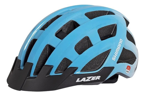 Capacete Bike Lazer Compact Azul Shimano Team Mtb Ciclismo