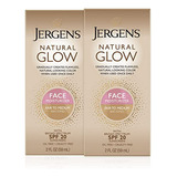 Loción Autobronceadora Facial Jergens Natural Glow, Spf 20, 