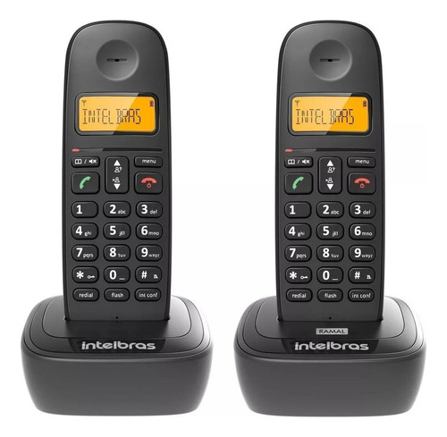 Telefone Sem Fio Intelbras Ts2512 Ramal/identificador Preto