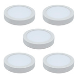 Pack 5 Foco Led 12w Sobrepuesto Redondo Circular / Hb Led