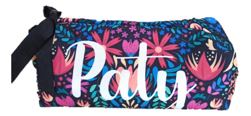 12 Cosmetiqueras Personalizables Floral Mexicana Con Nombre