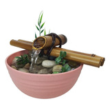 Fonte Agua Decorativa Cascata Feng Shui Bambu Ecológico