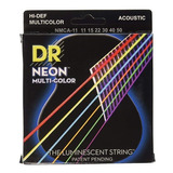 Juego Cuerdas Guitarra Acust Electro 11/50 Hi-def Neon Dr