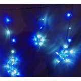 Cascada Luz Led Lunas Y Estrellas 138 Leds 3 Mts Azul Blanco