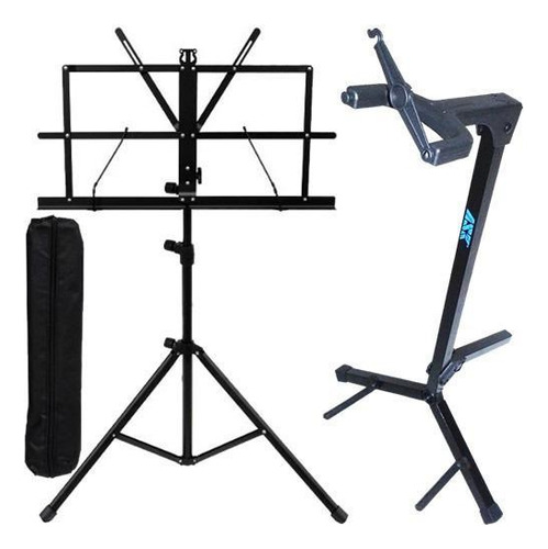 Kit Estante Partitura + Suporte G3s Ask Violão Guitarra Baix