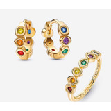 Kit Anillo Y Aretes Gemas Del Infinito Marvel