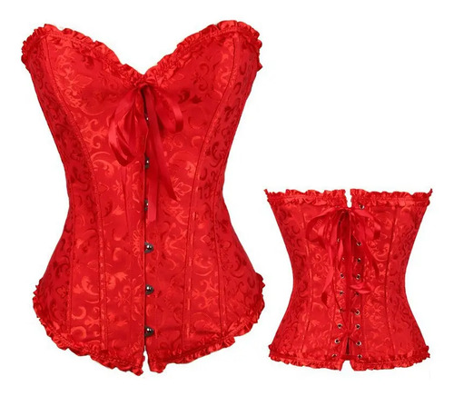 E P Corpete Corset Corselet Cinta Modeladora Medieval Floral