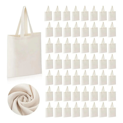 50 Bolsa De Manta Tote Bag Mayoreo Cruda 35x40cm Algodón | Envío gratis