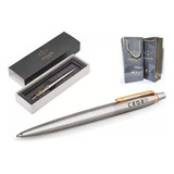 Boligrafo Parker Jotter Acero Clip Dorado Apto Grabado