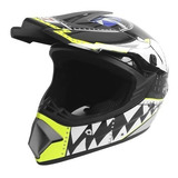 Casco Cross R7 Md-905 Ngo/bco Ama Fluo Gloss Super Outlet