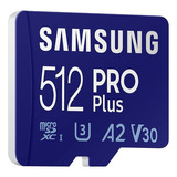 Tarjeta De Memoria Samsung Pro Plus 4k Ultrahd 512gb 180mb/s