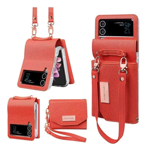 Funda De Teléfono Plegable Tipo Cartera Para Samsung Zflip5