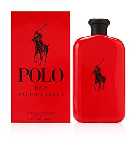 Ralph Lauren Polo Red Eau De Toilette Spray, 6.7 Onzas