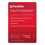 Antivirus Mcafee Total Protection 2024 - 1 Dispo - 1 Año