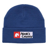 Animal Crossing Nooks Cranny Logo Gorro Azul, Multicolor