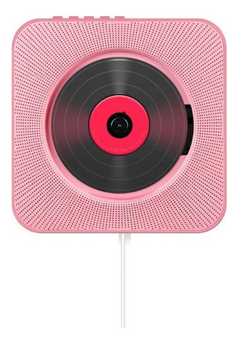 Reproductor Cd Portátil Con Altavoz Hi-fi Bluetooth Monta A Color Rosa