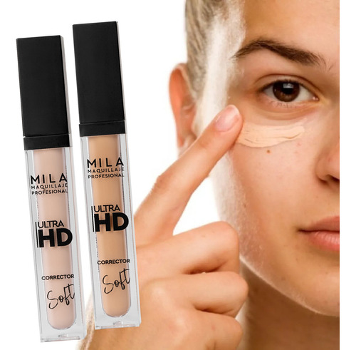 Correctores Hd Maquillaje Siliconado Combo Soft Mila Marzi Tono 2812p-00 Y 01 / Beige Extra Claro Y Beige Oscuro