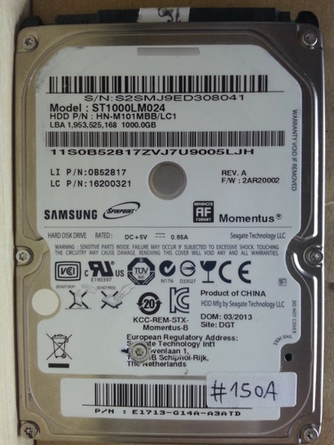 Disco Samsung St1000lm024 1tb Sata 2.5 - 244 Recuperodatos